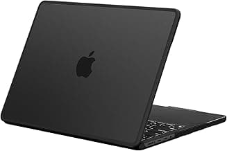 Anti-Cracking Hard Shell Case Compatible with MacBook Pro 14-inch 2025 2024-2021 Release M4 M3 M2 M1 Pro/Max Chip, Anti-Fingerprint Soft TPU Bumper, Frosted Black
