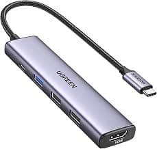 Revodok 105 USB C Hub 5 in 1 Multiport Adapter 4K HDMI, 100W Power Delivery, 3 USB-A Data Ports, USB C Dongle for MacBook Pro/Air, iPad Pro, iMac, iPhone 15 Pro/Pro Max, XPS, Thinkpad