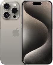 Apple iPhone 15 Pro Max, 256GB, Natural Titanium - Unlocked (Renewed)