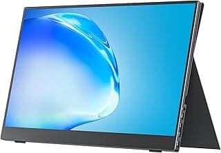 cocopar Portable Monitor 15.6 Inch 1080P Travel Monitor with Speaker HDMI USB-C External Display for Laptop MacBook Surface PC Xbox PS4/5, with Cover Stand VESA