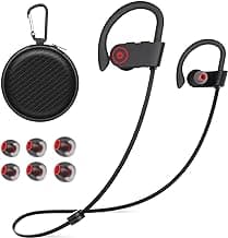 Bluetooth Wireless Headphones 16H Playtime Earbuds with Mic Stereo in-Ear Earphones, IPX7 Waterproof Sports Sound Isolation Headsets for Running, Gym, Workout