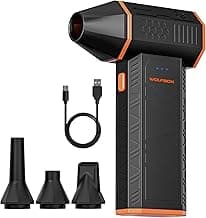WOLFBOX MF50 Electric Air Duster-110000RPM Super Power Cordless Air Duster, 3-Gear Adjustable Mini Blower with Rechargeable Battery, Dust Blower for Computer, Keyboard, House, Outdoor and Car
