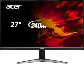 Acer Nitro 27" WQHD 2560 x 1440 PC Gaming Monitor | AMD FreeSync Premium | Up to 240Hz Refresh | Up to 0.5ms HDR350 | DCI-P3 90% | 1 x Display Port 1.4 & 2 x HDMI 2.1 | KG271U Xbmiipx