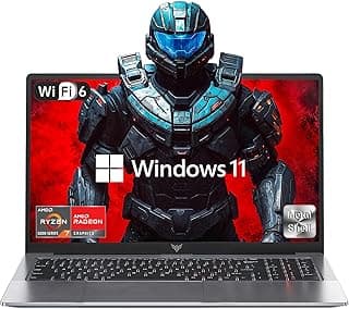 2025 Laptop, Laptop Computer with AMD Ryzen 7 5000 Series (8C/16T, Up to 4.3GHz), 16GB RAM 512GB NVMe SSD Windows 11 Laptop, Radeon RX Vega 8 Graphics, WiFi 6, 53Wh Battery, Backlit KB