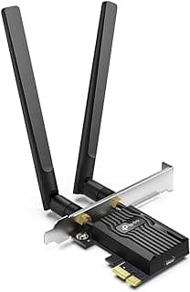 TP-Link WiFi 6 PCIe WiFi Card for Desktop PC AX3000 (Archer TX55E), Bluetooth 5.2, WPA3, 802.11ax Dual Band Wireless Adapter with MU-MIMO, Ultra-Low Latency, Supports Windows 11, 10 (64bit) Only