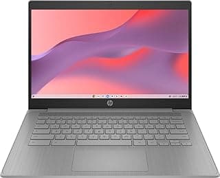 HP 2023 Chromebook Laptop, 14 Inch Display, Intel Celeron N4120 Processor, 4GB RAM, 64GB eMMC, Intel UHD Graphics 600, WiFi, Bluetooth, Chrome OS, Modern Gray