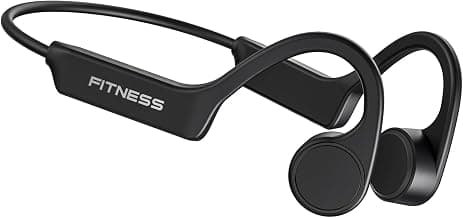 PSIER Bone Conduction Headphones, Open Ear Bluetooth 5.3 Wireless Headphone, Bone Conduction Earbuds 8H Playtimes Sports Earphones with Mic, IPX6 Waterproof Earbuds for Hiking, Cycling, Gym, Black