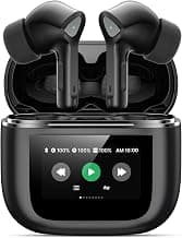 Wireless Earbuds Bluetooth 5.3 Headphones with Touch Screen 50H Playtime Deep Bass Stereo Ear Buds with Mic IPX7 Waterproof in Ear Earphones for Pad Tablet Android/iOS Phones Gifts for Women Men