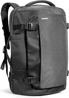 tomtoc Travel Backpack 40L, TSA Friendly Flight Approved Carry-on Luggage Hand Water-resistant Lightweight Business Rucksack, Durable Large Weekender Bag Daypack Fits 17.3 Inch Laptop