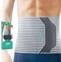 2360 Abdominal Binder - Breathable Postpartum, Postoperative, Hernia Belts - Compression Garment for Men and Women (Grey, XX-Large, 1-Pack)